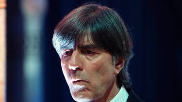 03 March 2020, Netherlands, Amsterdam: German national football team coach Joachim Loew attends the UEFA Nations League group draw for 2020 and 2021, at the Beurs van Berlage Conference Centre. Photo: Federico Gambarini/dpa 03/03/2020 ONLY FOR USE IN S