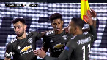 El control delicioso de Rahsford en el 0-1 del United al Granada