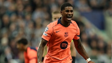Marcus Rashford got off the mark in his fifth appearance for Barcelona. Newcastle pulled a goal back late on.