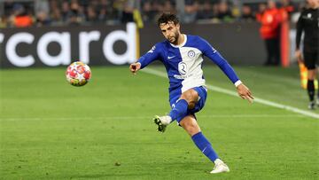 Mario Hermoso, en el Dortmund-Atl¨¦tico de Champions,