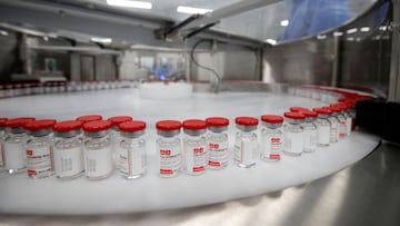 FILE PHOTO: A view shows vials during the production of Gam-COVID-Vac, also known as Sputnik-V, vaccine against the coronavirus disease (COVID-19) at a facility of BIOCAD biotechnology company in Saint Petersburg, Russia December 4, 2020. Picture taken De