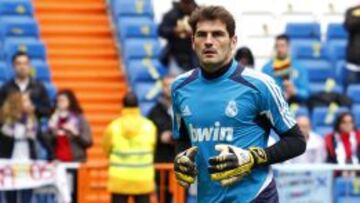 A TOPE. Casillas, antes del partido contra el Levante del s&aacute;bado.