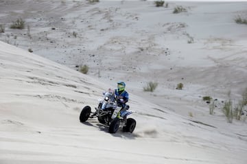 Undécima etapa entre Belén, Fiambalá y Chilecito. El piloto argentino Nicolas Cavigliasso con Yamaha.