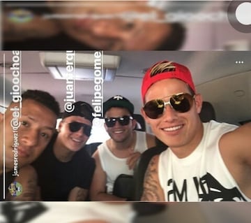 James pasa sus últimas días de vacaciones en Cartagena