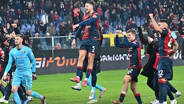 El Genoa celebra una victoria.