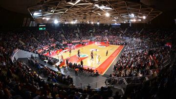 MUNICH, GERMANY - OCTOBER 22: General view of the Euroleague Basketball match between Bayern Munich and Khimki Moscow Region is seen at the Audi Dome arena in Munich, Germany on October 22, 2015. Joerg Koch/ Anadolu Agency (Photo by Joerg Koch/Anadolu Agency/Getty Images)