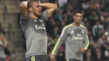 Pepe in action for Real during their 1-1 La Liga draw at Betis.