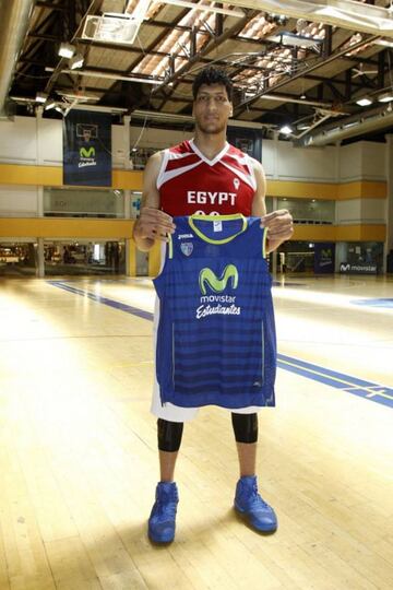 Hamad Fathi, con la camiseta del Movistar Estudiantes.