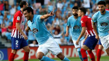 Cabral celebra su gol al Atleti, era el 3-0 que despu&eacute;s anular&iacute;a el VAR. El Atleti ya estaba hundido. 