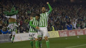 Rub&eacute;n Castro y Jorge Molina, cuando jugaban juntos en el Betis.
 
 