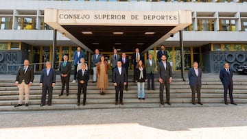 Imagen de los miembros del Consejo Asesor del Deporte Espa&ntilde;ol de ADESP tras su reuni&oacute;n con Jos&eacute; Manuel Franco en el Consejo Superior de Deportes.