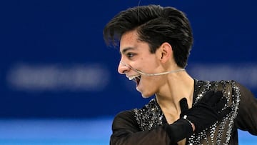 Mexico's Donovan Carrillo competes in the men's single skating free skating of the figure skating event during the Beijing 2022 Winter Olympic Games at the Capital Indoor Stadium in Beijing on February 10, 2022. (Photo by WANG Zhao / AFP)