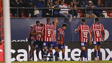    Jurgen Damm celebrates his goal 2-1 of San Luis during the game Atletico San Luis vs Leon, corresponding to Play In of the Torneo Apertura 2023 of the Liga BBVA MX, at Alfonso Lastras Stadium, on November 23, 2023. 

<br><br>

Jurgen Damm celebra su gol 2-1 de San Luis durante el partido Atletico San Luis vs Leon, correspondiente al Play In del Torneo Apertura 2023 de la Liga BBVA MX, en el Estadio Alfonso Lastras, el 23 de noviembre de 2023.