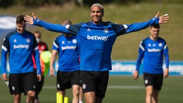 Deyverson, en la sesión de ayer