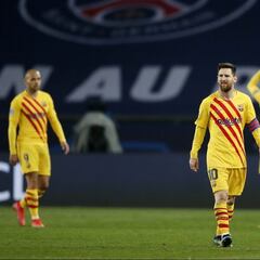 Messi, el autor del último gol del Barcelona en ronda de eliminación en Champions League
