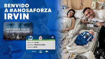 El primer hijo de Lucas Pérez ya es socio del Deportivo.