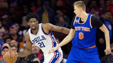 Joel Embiid y Kristaps Porzingis.