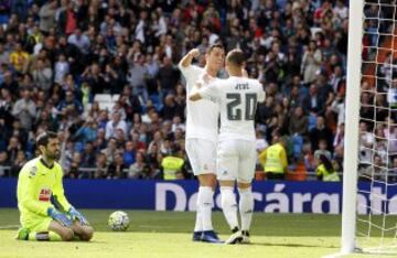 Asistencia de Cristiano a Jesé para que marque el cuarto gol delpartido.