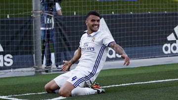 &Aacute;lex Mart&iacute;n, en un partido con el Juvenil del Real Madrid. 