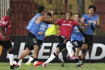 La celebración de Silva tras la apertura de la cuenta.