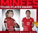 Buchanan, Hegerberg y Tang, finalistas a la jugadora joven