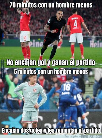La derrota del Atlético, protagonista de los memes de la jornada