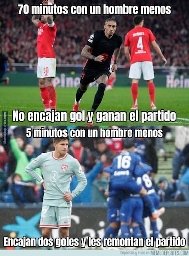 La derrota del Atlético, protagonista de los memes de la jornada