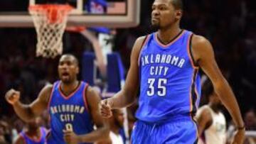 Kevin Durant, durante el partido ante los Clippers.