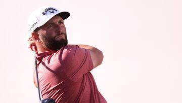 SCOTTSDALE, ARIZONA - FEBRUARY 12: Jon Rahm of Spain plays his shot from the 17th tee during the final round of the WM Phoenix Open at TPC Scottsdale on February 12, 2023 in Scottsdale, Arizona.   Steph Chambers/Getty Images/AFP (Photo by Steph Chambers / GETTY IMAGES NORTH AMERICA / Getty Images via AFP)