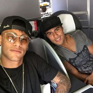 Neymar y Rafinha.