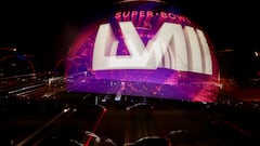 A view of the Sphere displaying a Super Bowl 58 logo, in Las Vegas, Nevada, U.S., February 7, 2024. REUTERS/Maria Alejandra Cardona