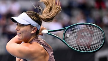 Paula Badosa, en su partido contra Amanda Anisimova en el Open de Australia.