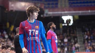 El jugador del Barcelona de Balonmano Pablo Urdangarín, durante un partido.