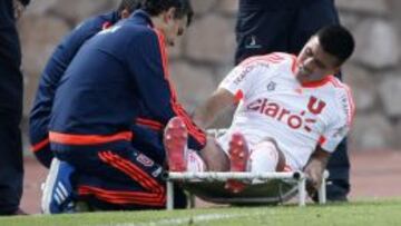 Espinoza no pudo terminar el duelo en Arica.