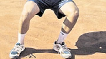 Almagro celebra un punto.