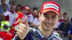 Jorge Lorenzo, feliz con su victoria en Arag&oacute;n.