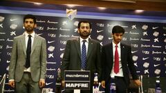 De izquierda a derecha Nasser, Abdullah y Nayef Al Thani