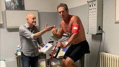 Mario Cipollini, en el m&eacute;dico.