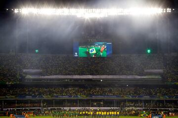 Karol G, Léo Santana y un gran número de artistas le dieron inicio al torneo de selecciones más importante de Sudamérica en el estadio Morumbí. 