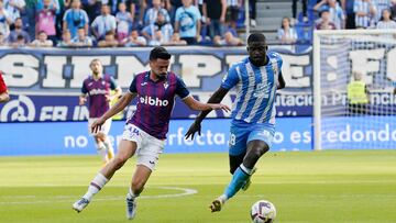 N'diaye, durante el Málaga - Eibar.