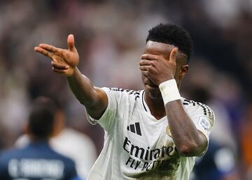 Vinicius celebra su gol en la Intercontinental.