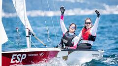 Silvia Mas y Patricia Cantero, durante un entrenamiento previo a los Juegos Ol&iacute;mpicos de Tokio 2020.