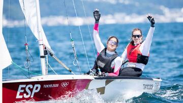 Silvia Mas y Patricia Cantero, durante un entrenamiento previo a los Juegos Olímpicos de Tokio 2020.