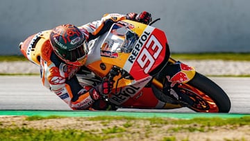 M&aacute;rquez rodando en Montmel&oacute; con una Honda de calle.