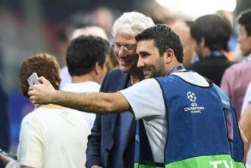 El actor norteamericano en San Siro.