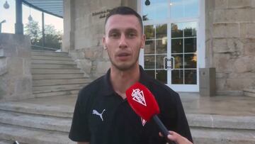 27-07-24. JONATHAN DUBASIN, EN SUS PRIMERAS MANIFESTACIONES COMO NUEVO JUGADOR DEL SPORTING.