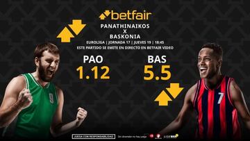 Panathinaikos BC vs. Saski Baskonia: horario, TV, pronósticos, estadísticas y clasificación