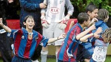 <b>UNA GRAN ALEGRÍA. </b>Los alevines del Levante se convirtieron en la revelación de la primera jornada con sus dos victorias y un empate.