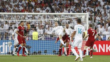 Bale marcó de chilena en la final de Champions ante el Liverpool.