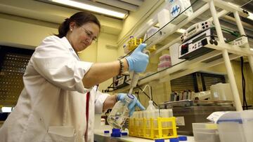 Imagen de archivo de un análisis de un control antidopaje en un laboratorio